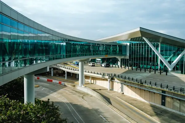Modern airport terminal
