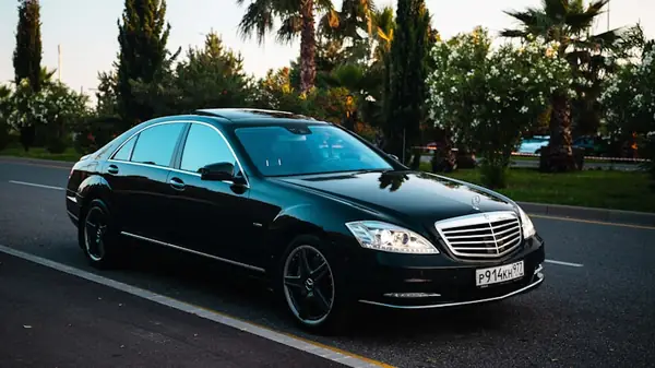 Black luxury sedan